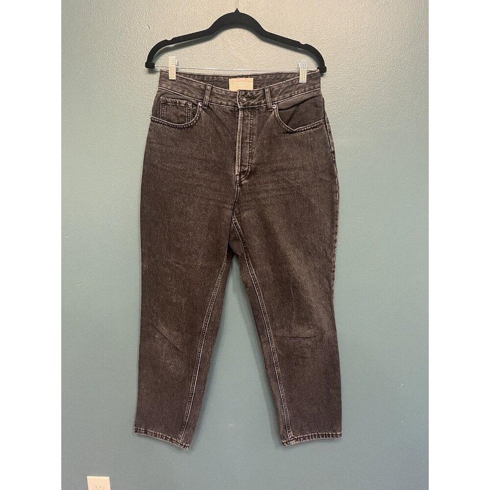 Everlane Womens Size 29R The Curvy 90's Cheeky Straight Crop Jeans Black